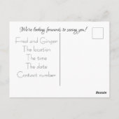 Schedel bruiloft papavers briefkaart (Achterkant)