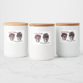 Schedel bruiloft - tot de dood ons deel bierfles voedselcontainer etiket