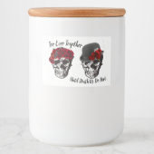 Schedel bruiloft - tot de dood ons deel bierfles voedselcontainer etiket (Voorkant)