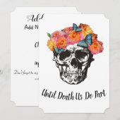 Schedel Bruiloft - Tot de Dood Ons Scheidt Kaart (Voorkant / Achterkant)
