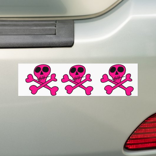 schedel bumpersticker (Op auto)