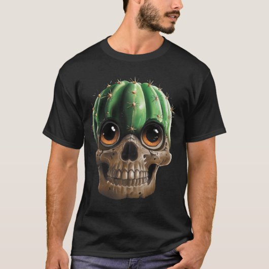 Schedel Cactus T-shirt (Voorkant)