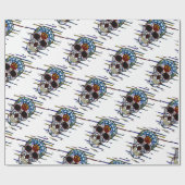 schedel cadeaupapier (Vlak)