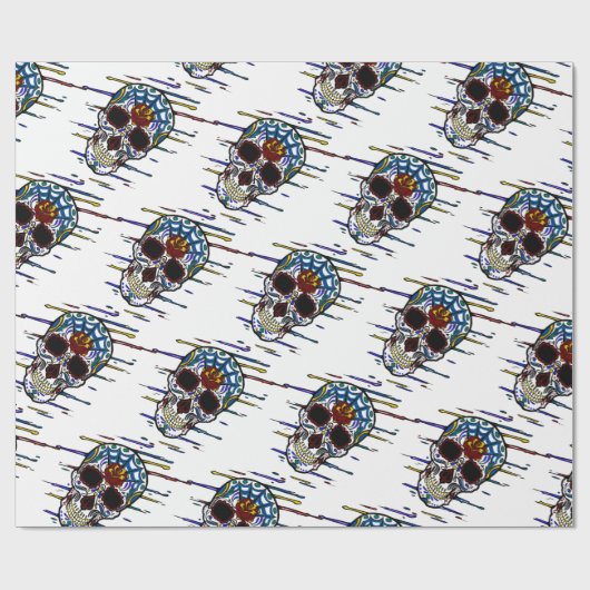 schedel cadeaupapier (Vlak)