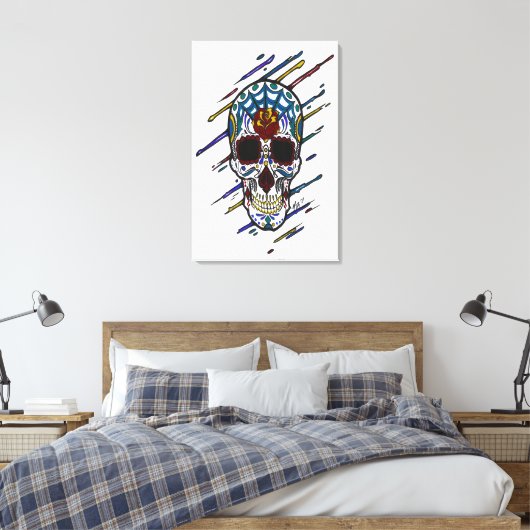 schedel canvas afdruk (Insitu (Slaapkamer))