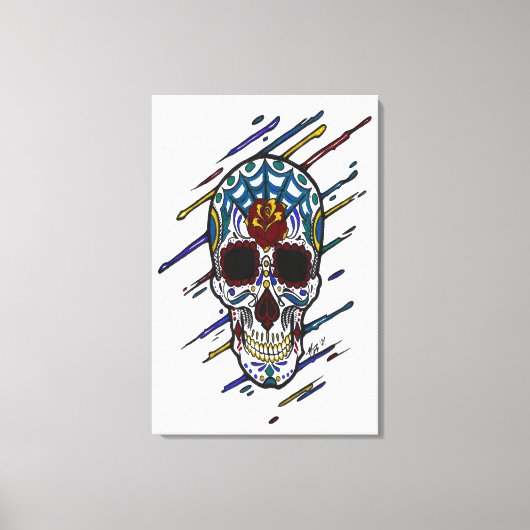 schedel canvas afdruk (Voorkant)