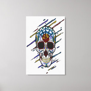 schedel canvas afdruk