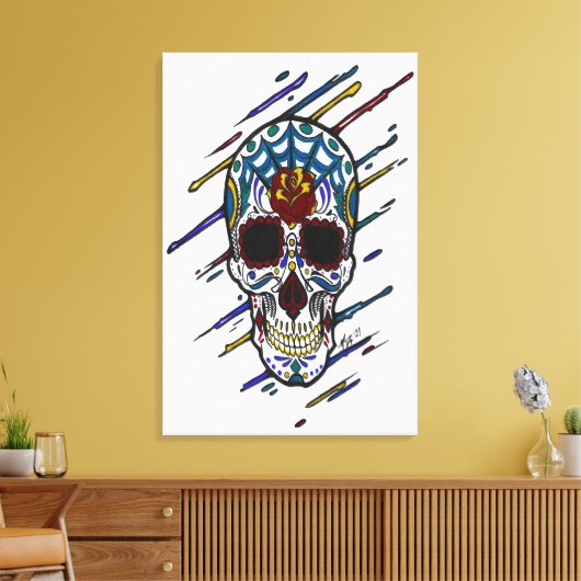 schedel canvas afdruk (Insitu (Woonkamer))