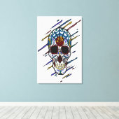 schedel canvas afdruk (Insitu (Houten vloer))