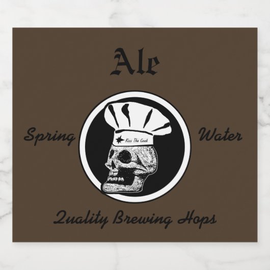 Schedel Chef - Ale Bier Etiket (Enkel label)