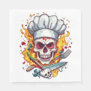 Schedel Chef Keuken Meester Servet