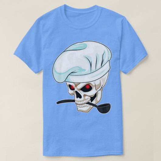 Schedel Chef-kok kooklepel T-shirt (Design voorkant)