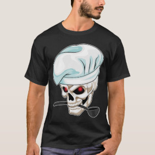 Schedel Chef-kok kooklepel T-shirt