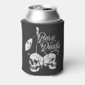 Schedel Cherry Spooky en Sweet Gothic Halloween Blikjeskoeler (Blikje Achterkant)