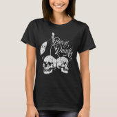 Schedel Cherry Spooky en Sweet Gothic Halloween T-shirt (Voorkant)