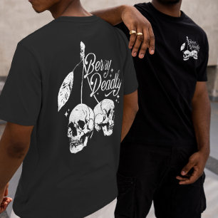 Schedel Cherry Spooky en Sweet Gothic Halloween T-shirt