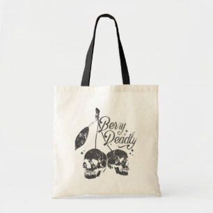 Schedel Cherry Spooky en Sweet Gothic Halloween Tote Bag