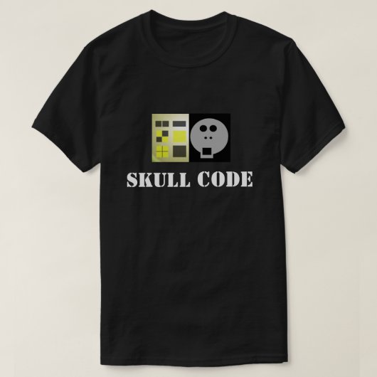 Schedel Code V2: Skullnskin Grafische T-shirt Door (Design voorkant)
