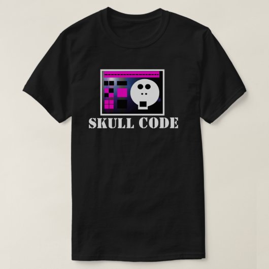 Schedel Code V4: Skullnskin Grafische T-shirt Door (Design voorkant)
