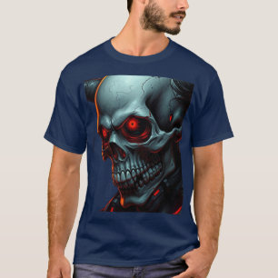 Schedel Comics Stijl Illustratie Fantasie Kunst T-shirt