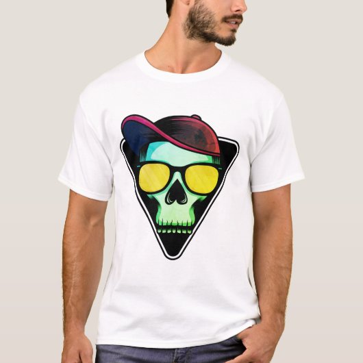 Schedel, Cool, Botten T-shirt (Voorkant)
