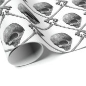 schedel craneo patroon cadeaupapier (Rol Hoek)