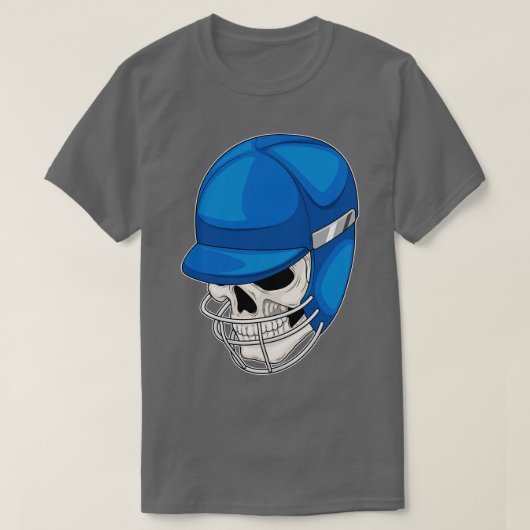 Schedel Cricket Helm T-shirt (Design voorkant)