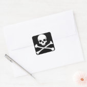 Schedel & Crossbone Vierkante Stickers (Envelop)