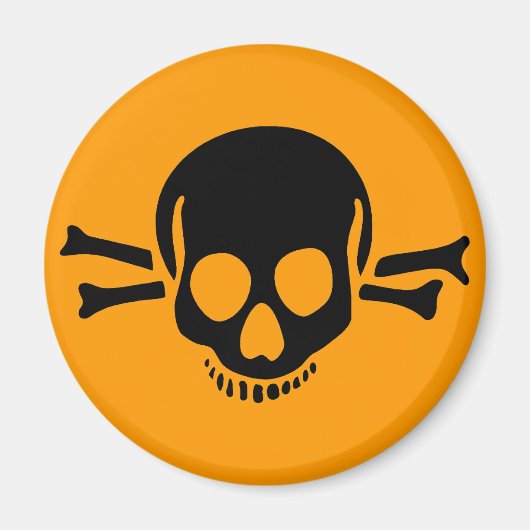 Schedel Crossbones Halloween Magneet (Voorkant)