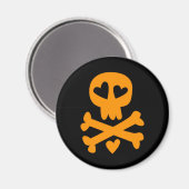 Schedel crossbones Halloween Magneet (Voorkant / Achterkant)