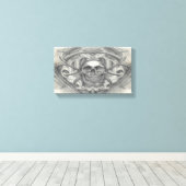 schedel Crossed scythes Canvas Afdruk (Insitu (Houten vloer))