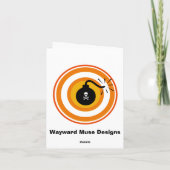 Schedel Cupcake Kaart (Achterkant)