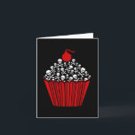 Schedel Cupcake Kaart<br><div class="desc">Schedels en explosieven smaken geweldig op cupcakes.</div>