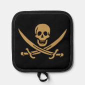 Schedel & Cutlass van Piraat Calico Jack, Azteekse Pannenlap (Voorkant)