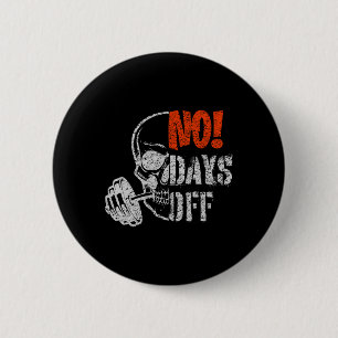 Schedel dag Gewichtheffen Gym Motivatie En Fit Ronde Button 5,7 Cm