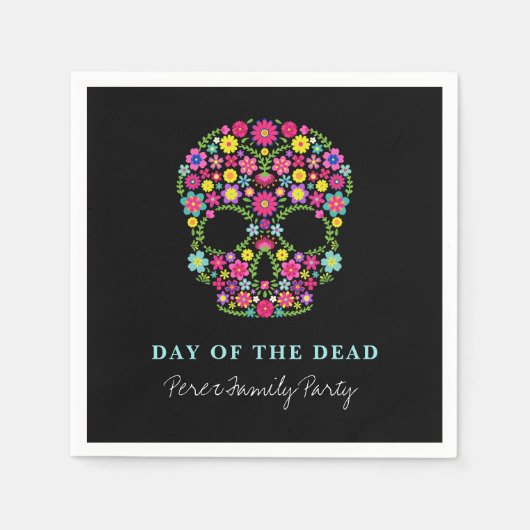 Schedel Dag van de dode halloween feest Servet (Voorkant)