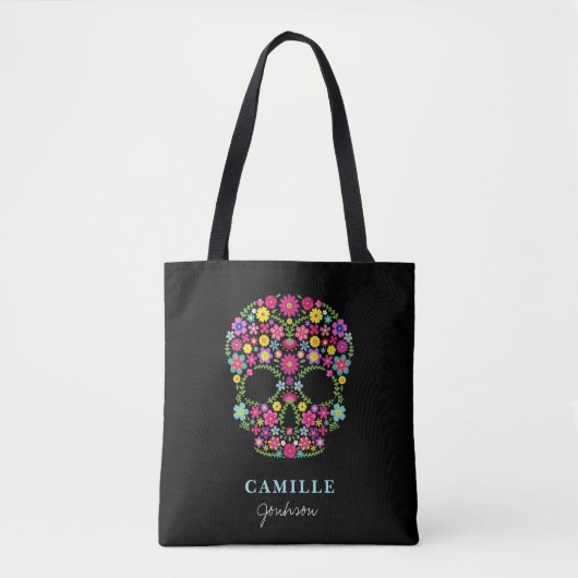 Schedel Dag van de dode halloween feest Tote Bag (Voorkant)