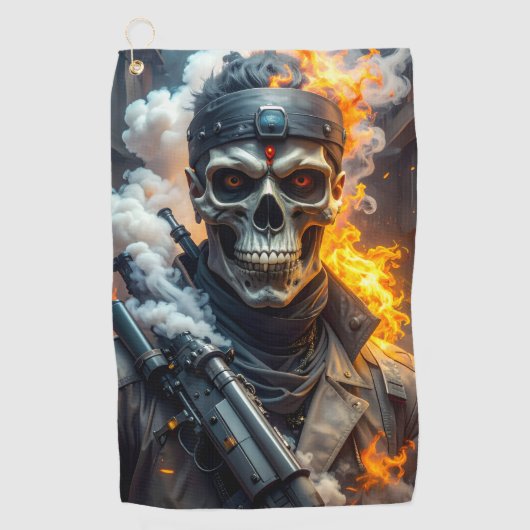 Schedel des Doods Golfhanddoek (Voorkant)