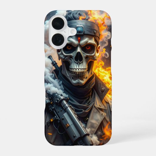Schedel des Doods iPhone 16 Hoesje (Achterkant)
