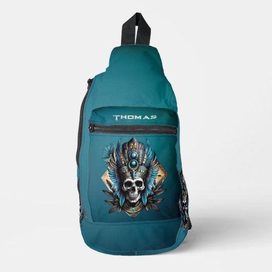 Schedel die het mystieke aura belichaamt sling bag (Voorkant)