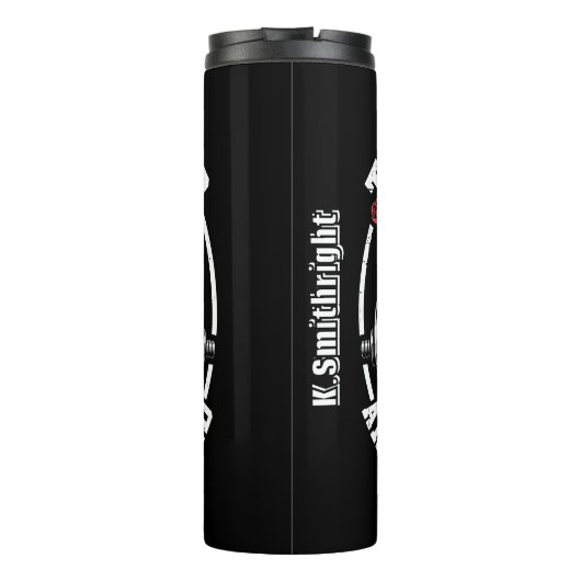 Schedel dijen en slaap beroofd thermosbeker (Achterkant)