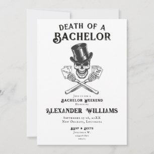 Schedel Dood van een Bachelor Poker Bachelor Party Kaart