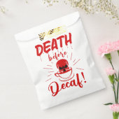 Schedel dood voor decaf skelet koffie rood bedankzakje (Gezegeld)