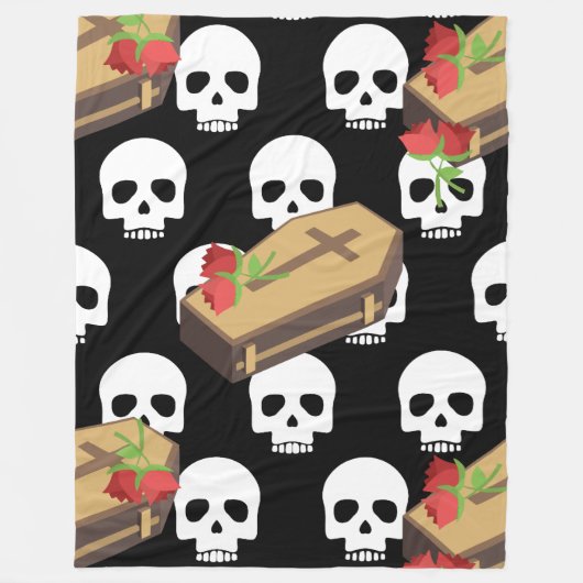 schedel doodskist emojis deken (Voorkant)
