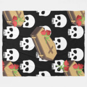 schedel doodskist emojis deken (Voorkant (Horizontaal))