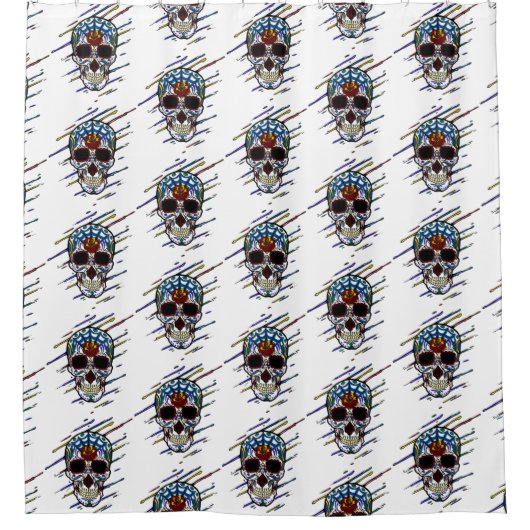 schedel douchegordijn (Voorkant)