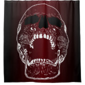Schedel douchegordijn - Schreeuwende schedel (Voorkant)