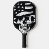 Schedel Draag USA Pet Zwart & Wit Pickleball Paddle (Achterkant)