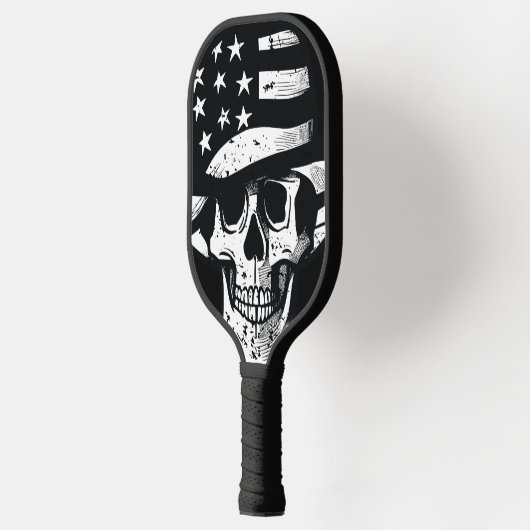 Schedel Draag USA Pet Zwart & Wit Pickleball Paddle (Links)
