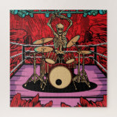 Schedel Drummer: Wrestler Ring Illustratie Legpuzzel (Verticaal)